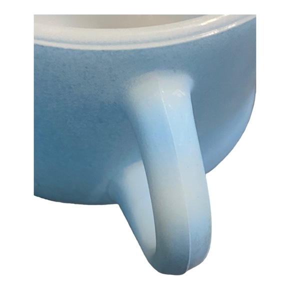 Vintage 6 piece fire king by anchor hocking blue mosaic stacking cups - Picture 5 of 14